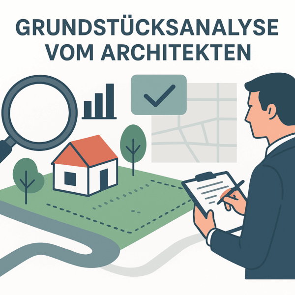 Architekt bei Grundstücksanalyse