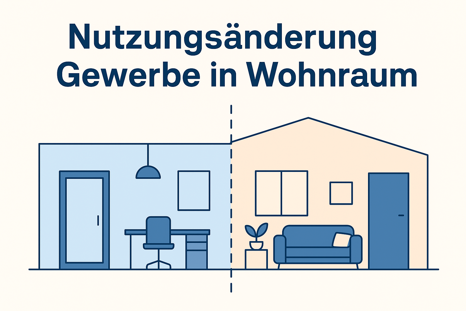 Nutzungsänderung Gewerbe in Wohnraum